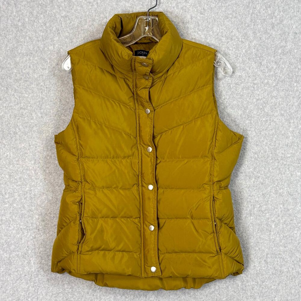 J. Crew Mustard Yellow Quilted Puffer Vest